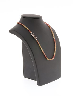 Lot 119 - Multi-coloured Sapphire Necklace with Silver Lock