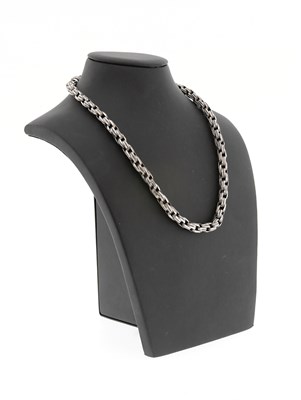Lot 203 - Heavy Silver Chain Links Necklace