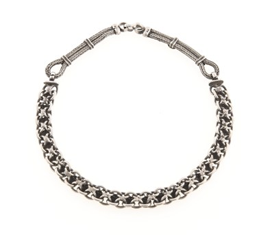 Lot 201 - Heavy Indian Silver Chain Links Necklace