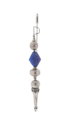 Lot 248 - Tibetan Silver and Lapis Lazuli Brooch