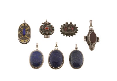 Lot 260 - Seven Asian Silver Pendants