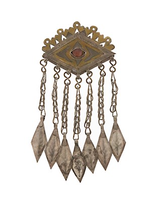 Lot 146 - Partly Fire-Gilded Silver and Carnelian Pendant