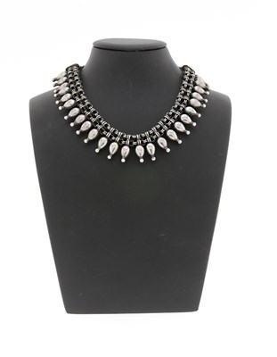 Lot 212 - Heavy Silver Indian Loop Knot Necklace