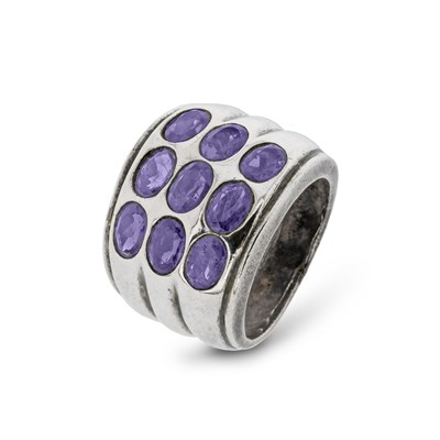 Lot 263 - Indian Silver and Amethyst Ring