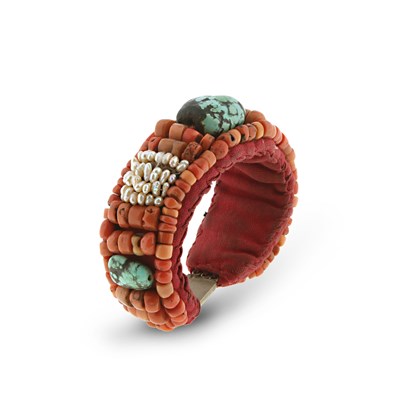 Lot 240 - Tibetan Coral Bracelet