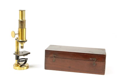 Lot 139 - A Brass Monocular Microscope, circa 1900