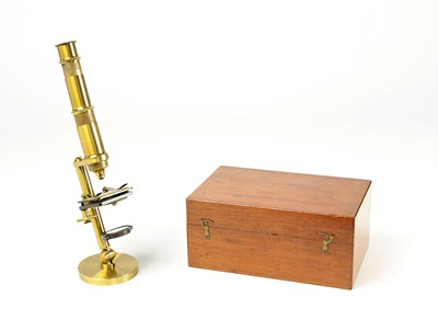 Lot 141 - A Brass Monocular Microscope, circa 1900