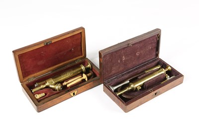 Lot 202 - Two 19th Century English Brass Enema Sets