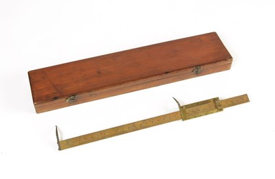 Lot 244 - A Brass Caliper in Wooden Case, Ca 1900