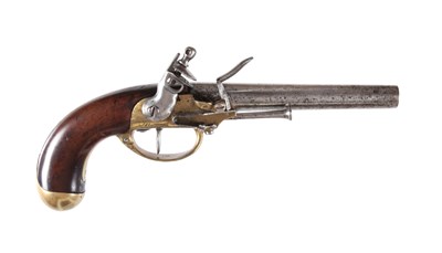 Lot 13 - Rare French Cavalry Flintlock Pistol for Officers, M1777 by ‘Maubeuge’