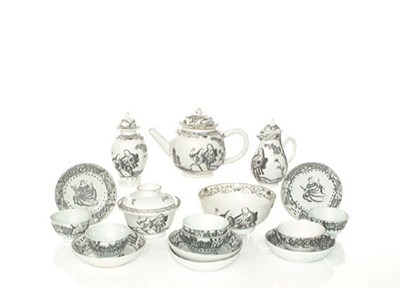 Lot 5547 - China, porseleinen 'Encre-de-Chine' theeservies