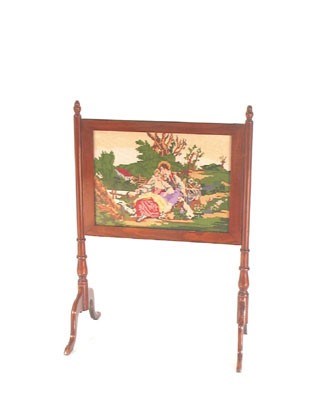 Lot 5705 - Mahoniehouten haardscherm