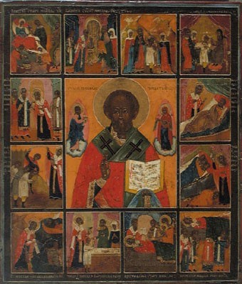 Lot 5731 - Ikoon, "Heilige Nicolaas, bisschop van Myra"
