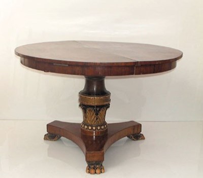 Lot 5757 - Mahoniehouten coulissentafel