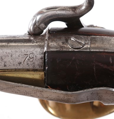 Lot 26 - A Rare French Bronze Frame Cavalry Percussion Pistol, Modèle 1779.
