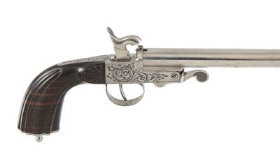 Lot 31 - French "Boissy" Pinfire Target Pistol with Long Barrel