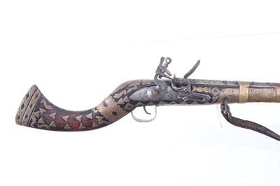 Lot 40 - An Afghan Jezail flintlock Rifle, ca. 1850