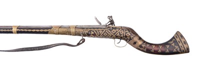 Lot 40 - An Afghan Jezail flintlock Rifle, ca. 1850