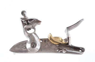 Lot 42 - A French lock for Flintlock Pistol or Gun, ca. 18th Century