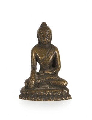 Lot 81 - Klein bronzen altaarbeeldje van Boeddha