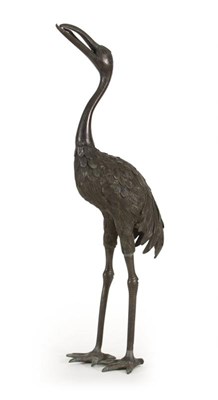 Lot 158 - Chinees bronzen kraanvogel