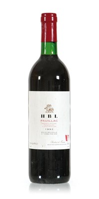 Lot 474 - 7 flessen 'HBL Pauillac', 1992