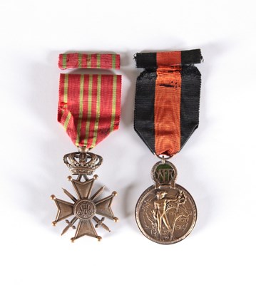 Lot 126 - “Medal of the Yser” and Belgian “War Cross 1914/1918”