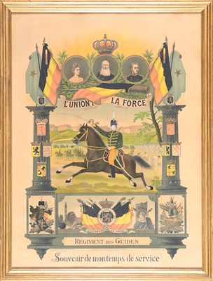 Lot 128 - Belgian Army Propaganda Poster, 1900s