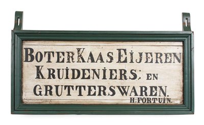 Lot 657 - Rechthoekig houten reclamebord