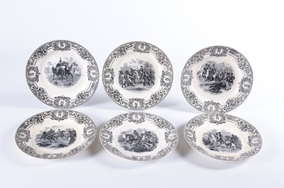 Lot 142 - Six antique Boch Frères ceramic ‘Napoleon’ plates