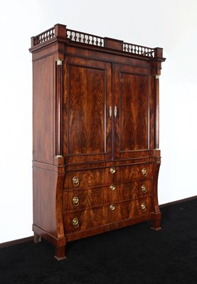 Lot 149 - Antique Dutch 18th Century Mahogany Cabinet.