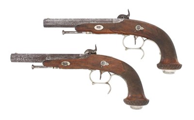 Lot 60 - A Pair of Belgian Percussion Pistols, circa 1840