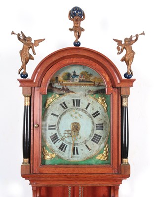Lot 164 - A Tall Frisian Oak Wall Clock, Holland ca. 1830