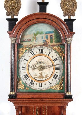 Lot 171 - A Tall Frisian Oak Wall Clock, Holland ca. 1830