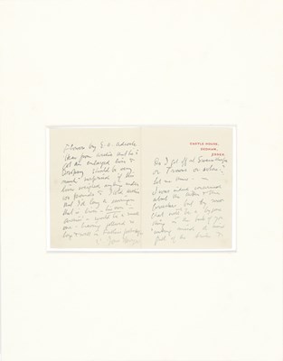 Lot 199 - Handwritten Letter by Sir William Orpen (Attributed)