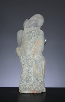 Lot 71 - Hard stone Sculpture of Family with Child, by KudAka.