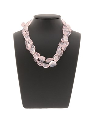 Lot 540 - 2-Strand Rose Quartz Necklace