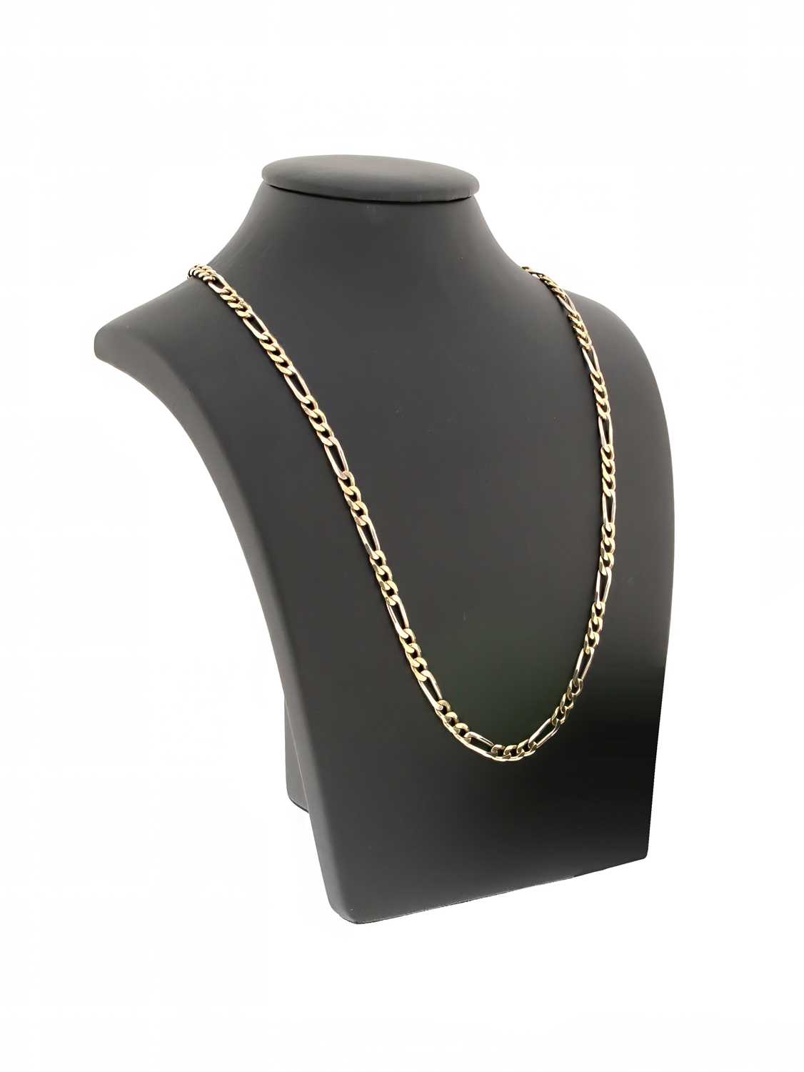Lot 543 - 14K Gold Figaro Chain Necklace
