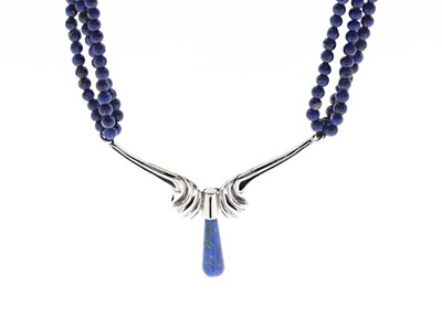 Lot 610 - 3-Strand Lapis Lazuli Necklace