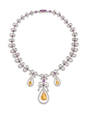 Lot 30 - Fabulous Citrine and Amethyst Necklace