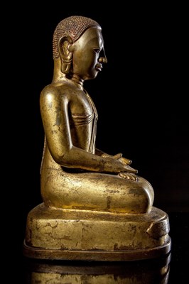 Lot 12 - A Large Gilt Bronze Figure of a Kneeling Monk