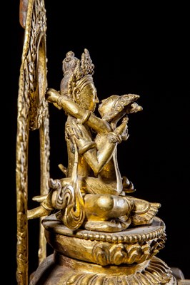 Lot 5 - Gilt Bronze Figure of Chakrasamvara and Vajrayogini