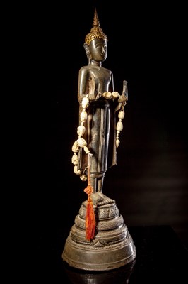 Lot 11 - A Rare Thai Silver, Ayutthaya style, Figure of Buddha Sakyamuni.