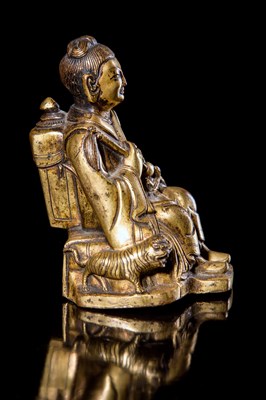 Lot 1 - A Gilt Bronze Figure of Dharmatala