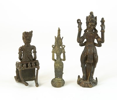 Lot 124 - Three Bronze Figures of Various Deities