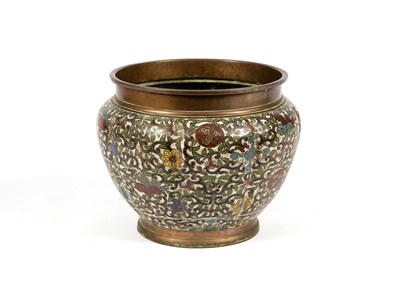 Lot 222 - Japanese Bronze Cloisonne Enamel Jardiniere