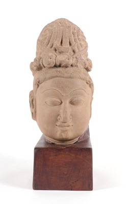 Lot 24 - A Large Sandstone Head of Shiva