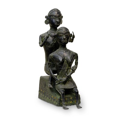 Lot 117 - Gadhwakam Bronze Sculpture of a Gond Tribe Male and Female
