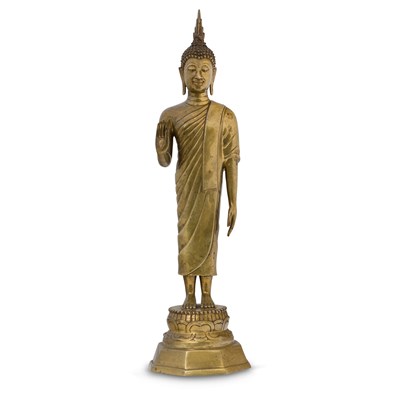 Lot 14 - Thai Bronze Standing Buddha