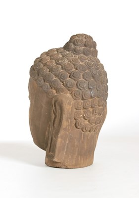 Lot 36 - Sandstone head of Buddha